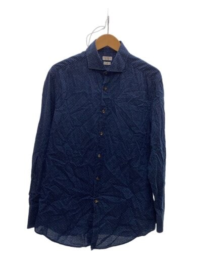 商品画像：SLIM FIT/長袖シャツ/L/コットン/NVY/総柄/DW9246141 1
