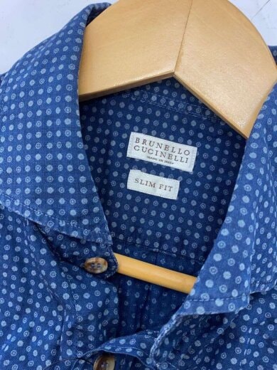 商品画像：SLIM FIT/長袖シャツ/L/コットン/NVY/総柄/DW9246141 3