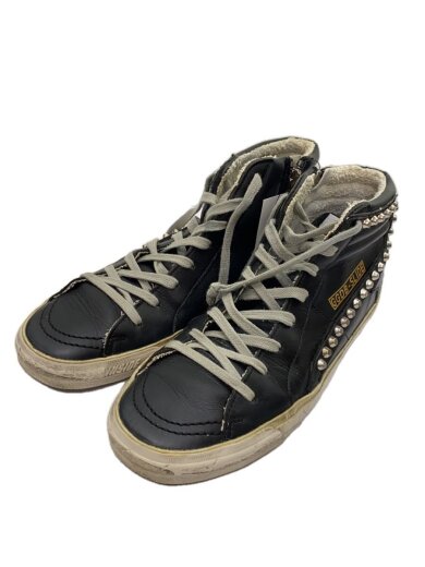商品画像：ハイカットスニーカー/40/BLK/レザー/スタッズ 1