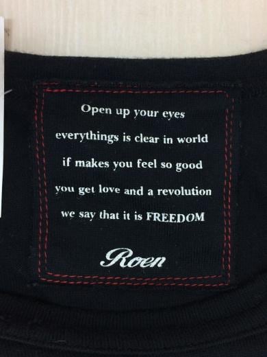 画像：RoenクラッシュギターミッキーTシャツ/46/コットン/BLK4