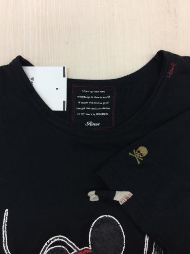 画像：RoenクラッシュギターミッキーTシャツ/46/コットン/BLK5