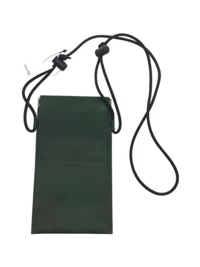 画像：TAKEO KIKUCHIショルダーバッグ/牛革/GRN/無地/バネ式口金スマホポーチ/931-034591