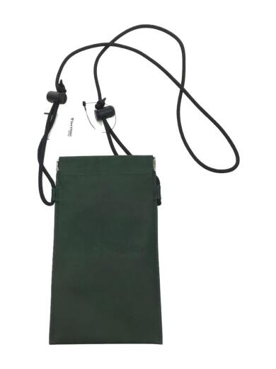 画像：TAKEO KIKUCHIショルダーバッグ/牛革/GRN/無地/バネ式口金スマホポーチ/931-034593