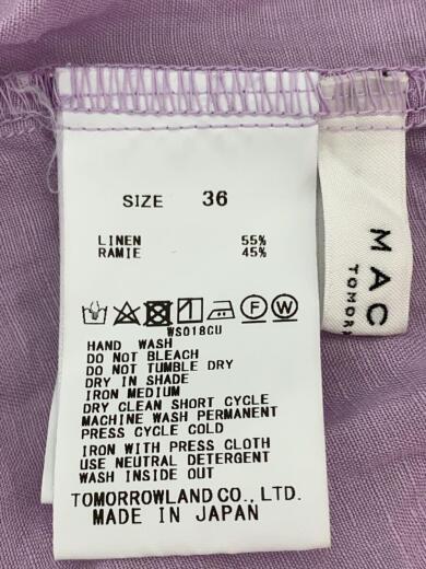 画像：MACPHEEリネンラミーピースダイギャザーノースリーブブラウス/半袖ブラウス/36/リネン/PUP3