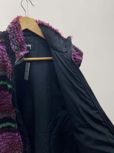 商品画像：STRIPED SHERPA VEST/フリースベスト/XL/ポリエステル/マルチカラー/総柄/118468 5