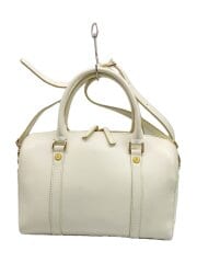 2way/ミニボストン/ショルダーバッグ/レザー/WHT