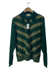 70S/ハーフニットポロシャツ/XL/ウール/GRN