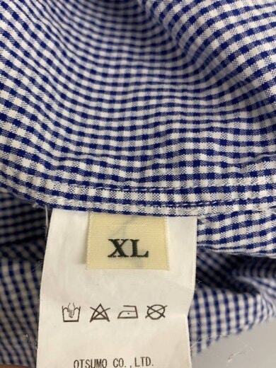 商品画像：半袖シャツ/XL/コットン/BLU/チェック 4