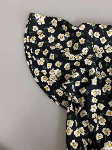 商品画像：スピアワートプリント/フレアスリーブワンピース/34/ポリエステル/花柄/11-06-42-06234 5