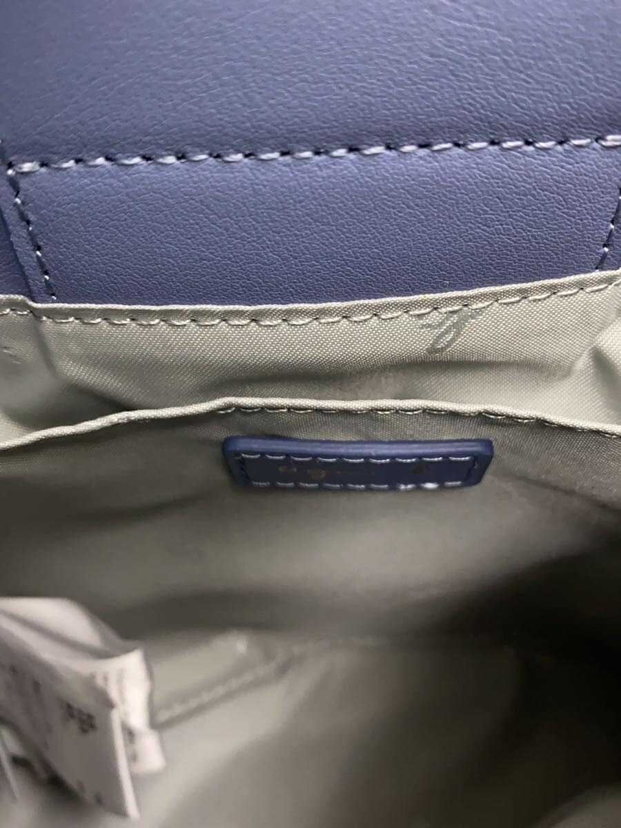 agnes b. / 2way/ハンドバッグ/レザー/BLU/無地/WAS-31-04