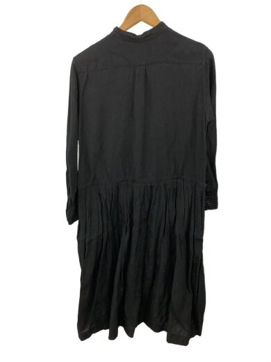 商品画像：長袖ワンピース/--/リネン/BLK 2