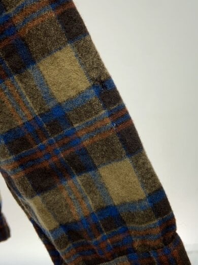 商品画像：70s/開襟/ボックス/長袖シャツ/L/ウール/CML/チェック 7