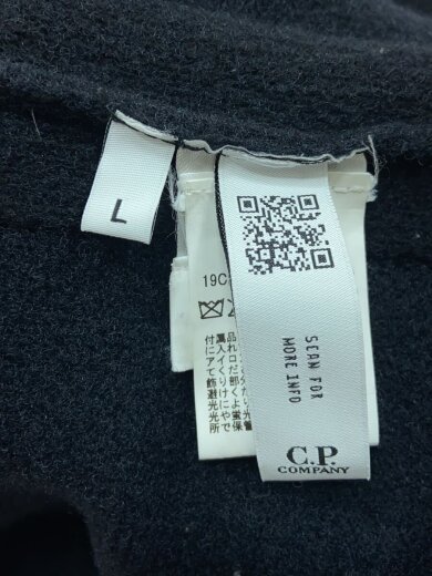 商品画像：zip knit sweater/ハーフジップ/ニット・セーター(厚手)/L/ナイロン/BLK/無地 4