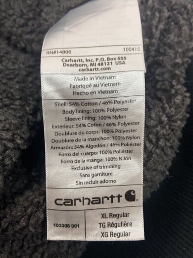 商品画像：ジップパーカー/XL/コットン/BLK 4