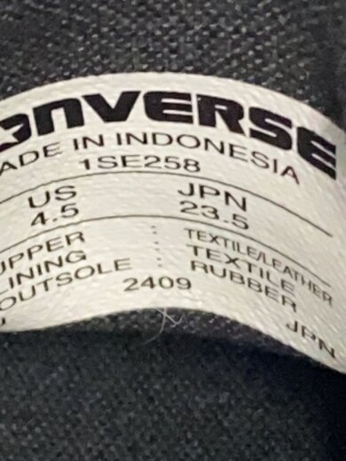 商品画像：ハイカットスニーカー/23.5cm/BLK/1SE258 5