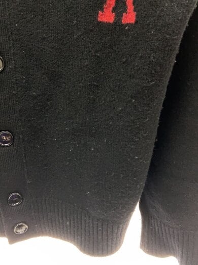 商品画像：ハート/カーディガン/カーディガン(厚手)/XL/ウール/BLK 6