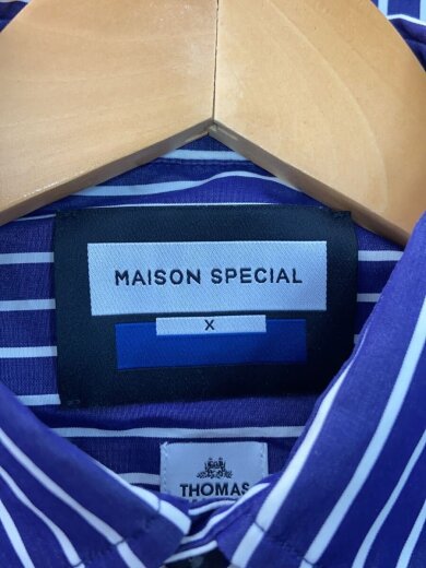 商品画像：半袖シャツ/--/コットン/BLU/ストライプ/11231311202 3