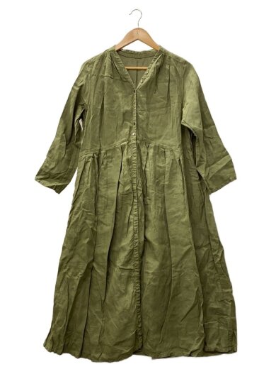 商品画像：長袖ワンピース/--/リネン/GRN/01173-1090 1