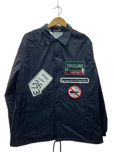 商品画像：ワッペン刺繍コーチナイロンジャケット/3/ナイロン/BLK/GA-J51-600 1