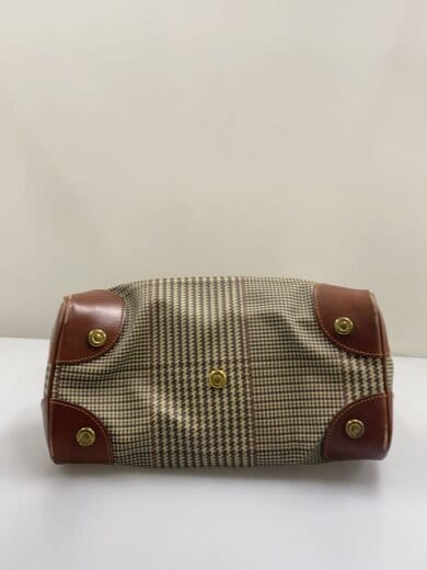 商品画像：トートバッグ/レザー/BRW/チェック 4