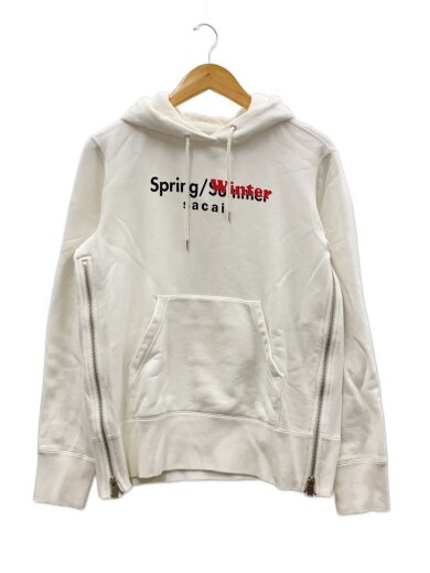 商品画像：19SS/サイドジップ/ロゴプリントプルオーバーパーカー/3/コットン/WHT/19-04289// 1
