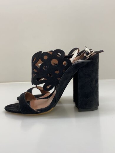 商品画像：アンクルストラップサンダル/37/BLK/スウェード/SE3X-LM-4702 1