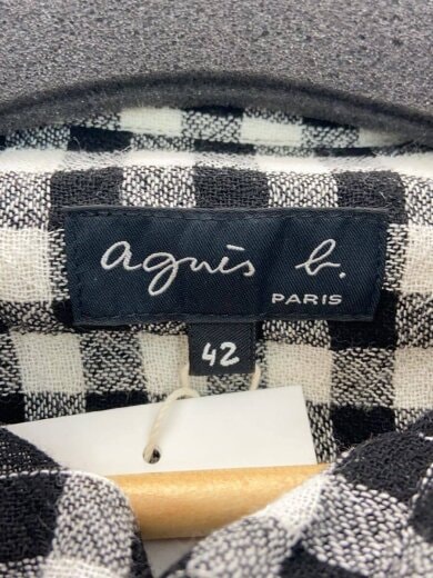 商品画像：長袖ブラウス/42/レーヨン/BLK/チェック/W184CW08 3