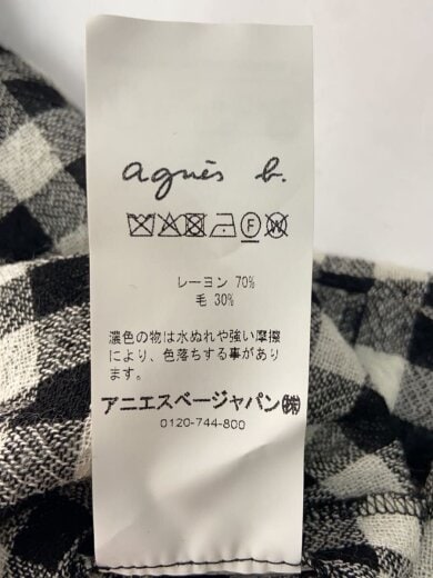 商品画像：長袖ブラウス/42/レーヨン/BLK/チェック/W184CW08 4