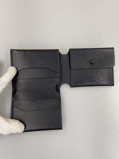 商品画像：2つ折り財布/レザー/BLK/メンズ 4