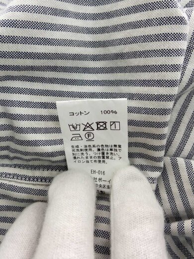 商品画像：長袖シャツ/34/コットン/GRY/ストライプ/DT-B0279 OXP 4