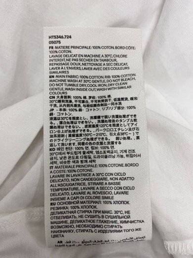 商品画像：Tシャツ/L/コットン/WHT/HTS346 5