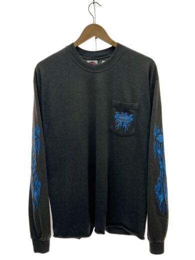 商品画像：USA製/ブルーフレーム/長袖Tシャツ/XL/コットン/BLK 1
