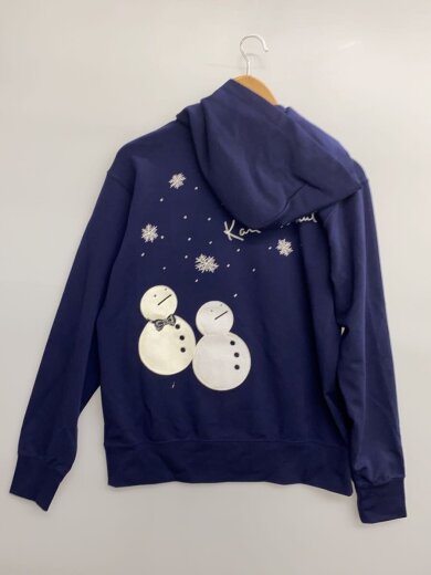 商品画像：雪だるま刺繍/ジップパーカー/M/アクリル/NVY/A2384UCD308// 2