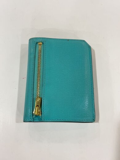 商品画像：スマートカードウォレット/2つ折り財布/レザー/BLU/無地/レディース// 2