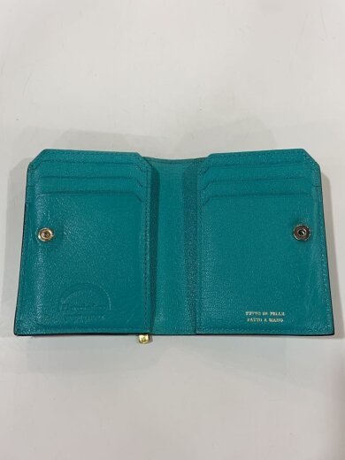商品画像：スマートカードウォレット/2つ折り財布/レザー/BLU/無地/レディース// 4