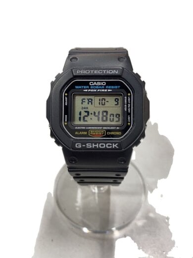 商品画像：G-SHOCK/ジーショック/クォーツ腕時計/デジタル/ラバー/BLK/BLK/DW-5600E-1VER 1
