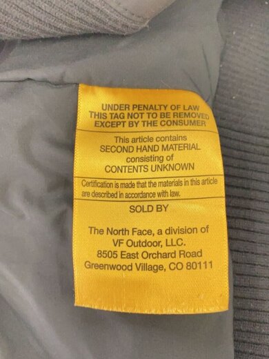 商品画像：ダウンジャケット/XL/ナイロン/BLK/NF0A5GD9 4