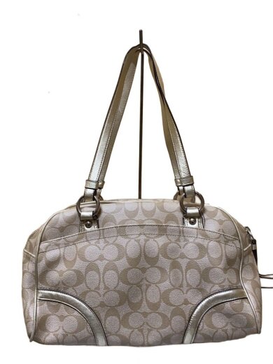 商品画像：ハンドバッグ_シグネチャー_ゴールドレザー/PVC/BEG/総柄 3