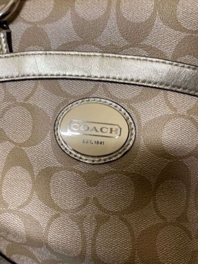 商品画像：ハンドバッグ_シグネチャー_ゴールドレザー/PVC/BEG/総柄 5