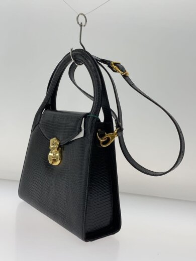 商品画像：ハンドバッグ/レザー/BLK/無地 2