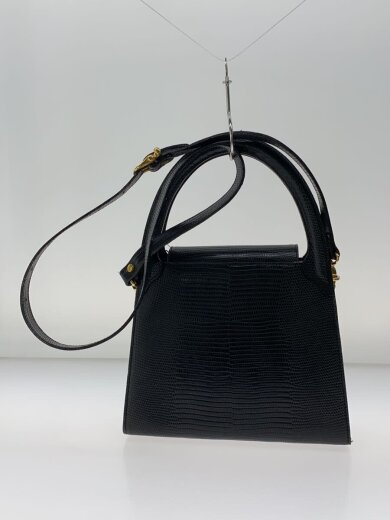 商品画像：ハンドバッグ/レザー/BLK/無地 3