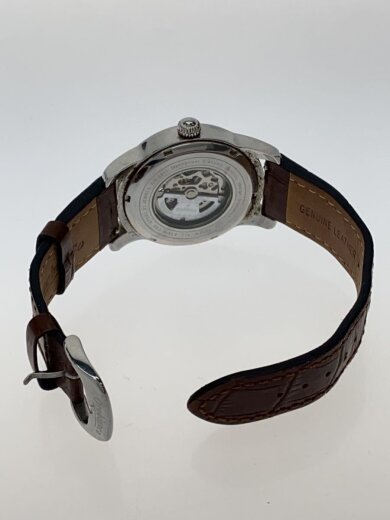 商品画像：自動巻腕時計/アナログ/レザー/WHT/BRW/SS/OR-1011 4