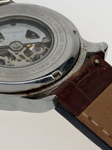 商品画像：自動巻腕時計/アナログ/レザー/WHT/BRW/SS/OR-1011 6