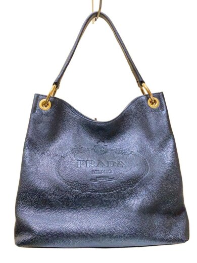 商品画像：トートバッグ/レザー/BLK/無地 1