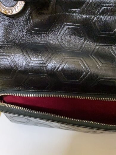 画像：BVLGARIトートバッグ/レザー/BLK/総柄8