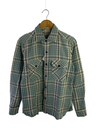 商品画像：長袖シャツ/--/コットン/GRN/チェック 1