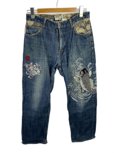 商品画像：ストレートパンツ/32/コットン/NVY/無地// 1