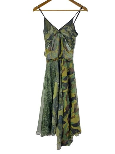 商品画像：キャミワンピース/XS/ポリエステル/KHK/カモフラ 1