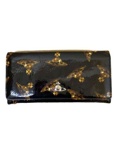 商品画像：長財布/エナメル/BLK/総柄/レディース 1