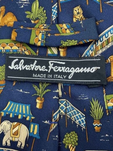 商品画像：ネクタイ/シルク/NVY/総柄/メンズ 2